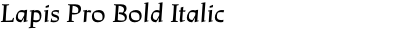 Lapis Pro Bold Italic