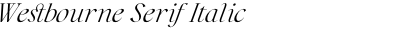 Westbourne Serif Italic