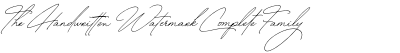The Handwritten Watermark Complete Family