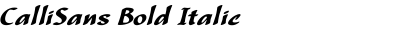 CalliSans Bold Italic