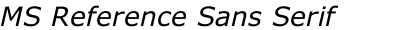 MS Reference Sans Serif Italic