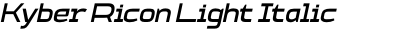 Kyber Ricon Light Italic