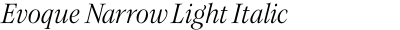 Evoque Narrow Light Italic