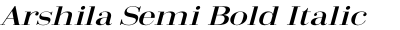 Arshila Semi Bold Italic Expanded