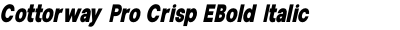 Cottorway Pro Crisp EBold Italic