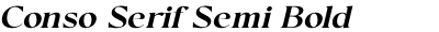 Conso Serif Semi Bold Italic