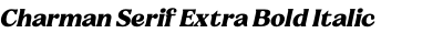 Charman Serif Extra Bold Italic