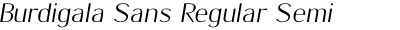 Burdigala Sans Regular Semi Expanded Italic