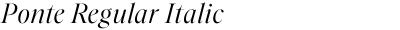 Ponte Regular Italic