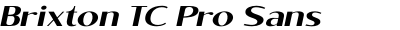 Brixton TC Pro Sans Regular Oblique