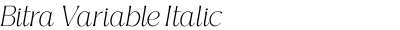 Bitra Variable Italic