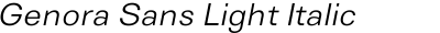 Genora Sans Light Italic