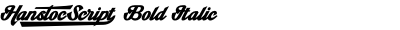 Hanstoc Script Bold Italic