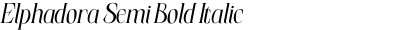 Elphadora Semi Bold Italic