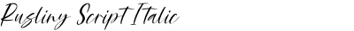 Rusliny Script Italic