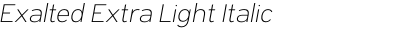 Exalted Extra Light Italic