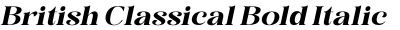 British Classical Bold Italic