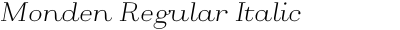 Monden Regular Italic