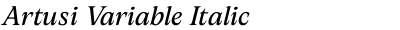 Artusi Variable Italic