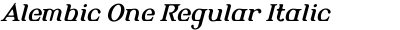 Alembic One Regular Italic