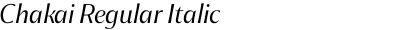 Chakai Regular Italic