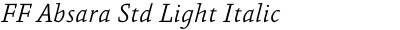 FF Absara Std Light Italic