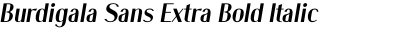 Burdigala Sans Extra Bold Italic