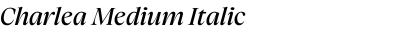 Charlea Medium Italic