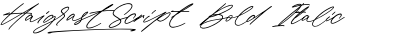 Haigrast Script Bold Italic