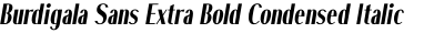 Burdigala Sans Extra Bold Condensed Italic