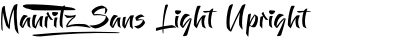 Mauritz Sans Light Upright