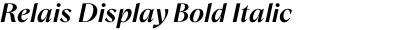 Relais Display Bold Italic
