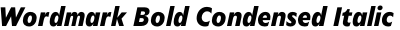 Wordmark Bold Condensed Italic