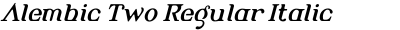 Alembic Two Regular Italic