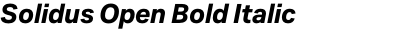 Solidus Open Bold Italic