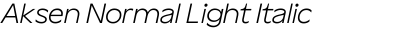 Aksen Normal Light Italic