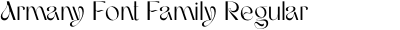 Armany Font Family Regular