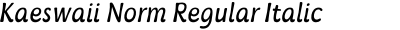 Kaeswaii Norm Regular Italic
