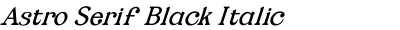 Astro Serif Black Italic
