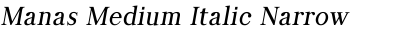 Manas Medium Italic Narrow