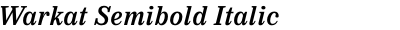 Warkat Semibold Italic