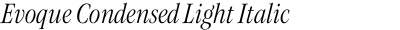 Evoque Condensed Light Italic