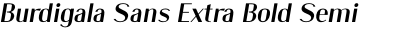 Burdigala Sans Extra Bold Semi Expanded Italic