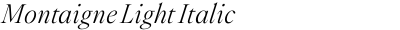 Montaigne Light Italic