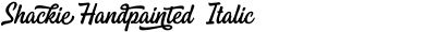 Shackie Handpainted Italic