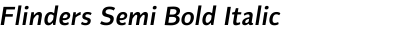 Flinders Semi Bold Italic