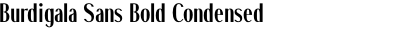 Burdigala Sans Bold Condensed