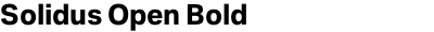 Solidus Open Bold