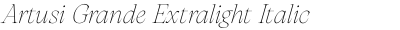 Artusi Grande Extralight Italic