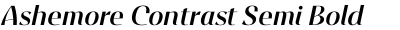 Ashemore Contrast Semi Bold Italic